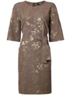 Paule Ka Belted Pocket Dress, Women's, Size: 42, Brown, Cupro/acetate/cotton/polyester