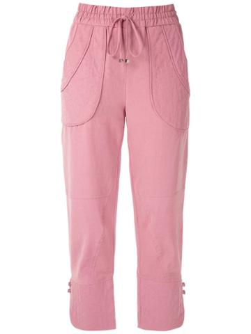 Cruise Matelassé Cropped Trousers - Pink
