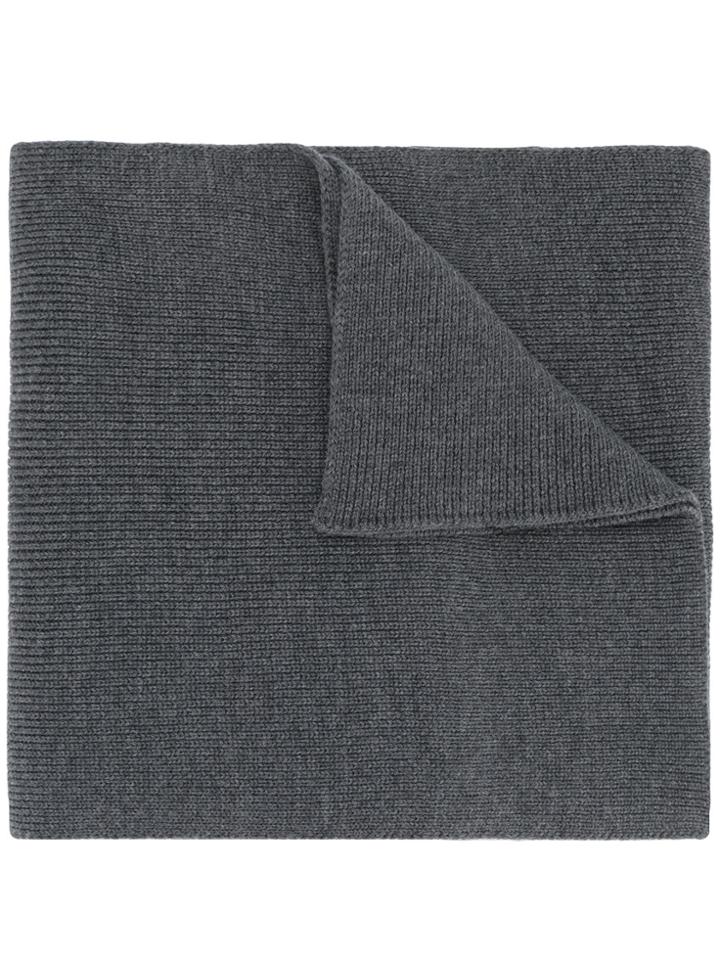 Moncler Logo Plaque Scarf - Grey