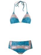 Brigitte Triangle Bikini Set, Women's, Size: Medium, Blue, Polyamide/spandex/elastane