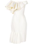 Dice Kayek Ruffle Off-shoulder Dress - White