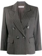 Yves Saint Laurent Pre-owned 1980s Pinstriped Double-breasted Jacket -