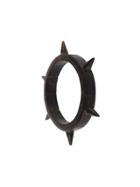 Parts Of Four Horn Spike Bangle - Black