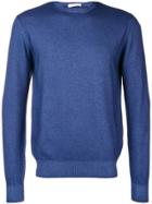Cruciani Long-sleeve Fitted Sweater - Blue