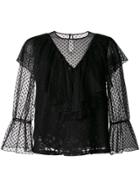 See By Chloé Ruffled Lace Blouse - Black