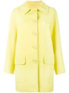 Boutique Moschino Single Breasted Coat, Women's, Size: 42, Yellow/orange, Cotton/other Fibres