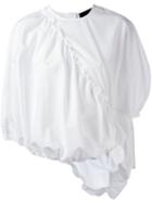 Simone Rocha Pleated Trim Blouse, Women's, Size: 8, White, Cotton