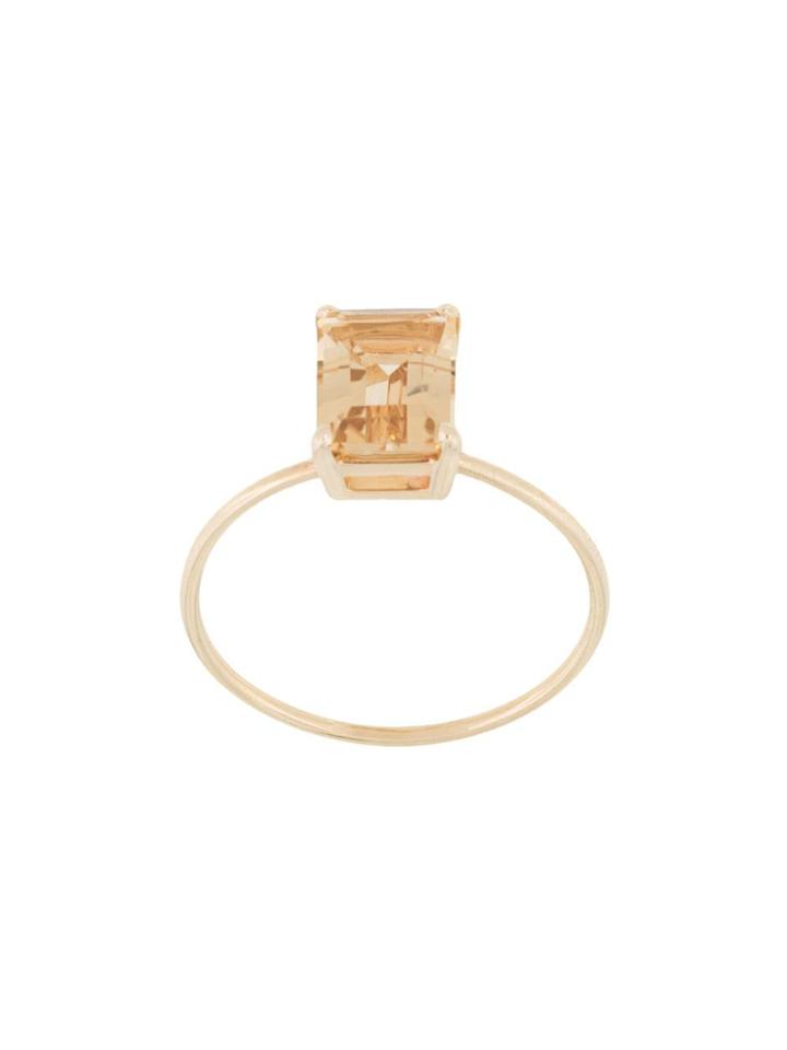 Natalie Marie 9kt Yellow Gold Champagne Quartz Ring