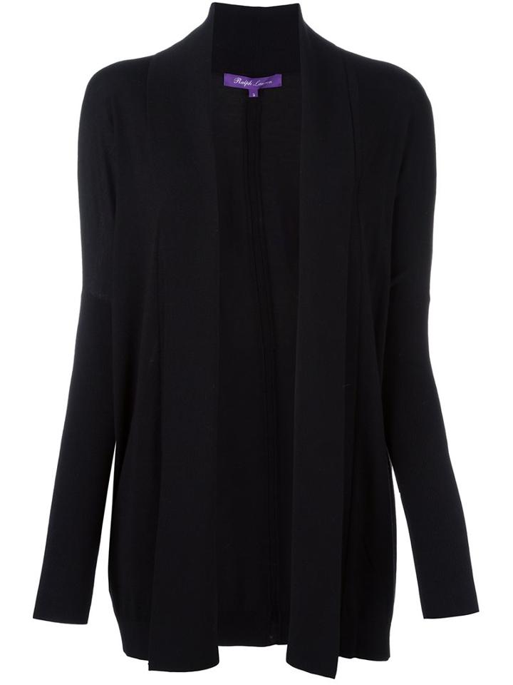 Ralph Lauren Purple Fine Knit Cardi-coat, Women's, Size: Small, Black, Nylon/spandex/elastane/merino