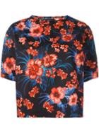 Fausto Puglisi Floral Print Blouse, Women's, Size: 40, Black, Cotton