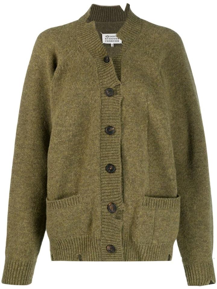 Maison Margiela Destroyed Cardigan - Green
