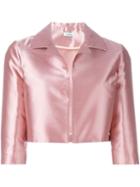 P.a.r.o.s.h. Cropped Jacket, Women's, Size: M, Pink/purple, Polyester/silk