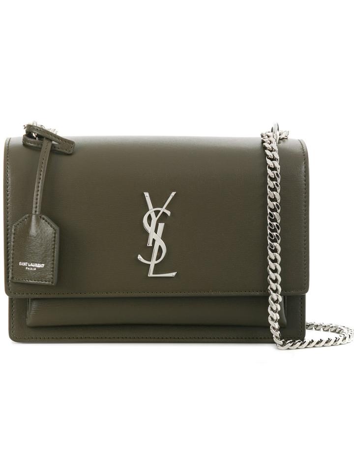 Saint Laurent Sunset Chain Shoulder Bag - Green