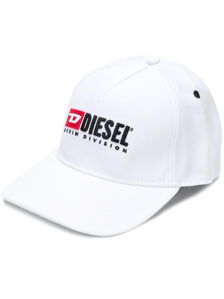 Diesel Embroidered Logo Cap - White