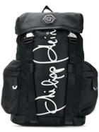 Philipp Plein Logo Buckle Backpack - Black