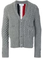 Thom Browne Intarsia Stripe Fun-mixed Cable Fine Merino Wool Classic