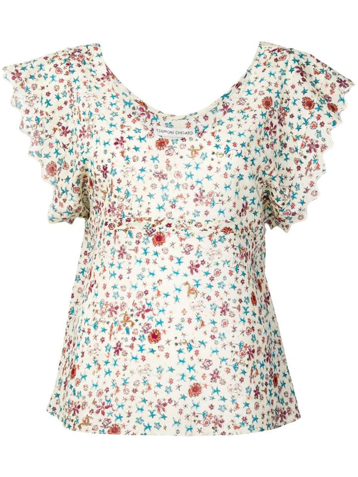 Tsumori Chisato Printed Short-sleeved Blouse - Neutrals