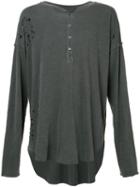 Nsf - Longsleeved Henley T-shirt - Men - Cotton - S, Grey, Cotton