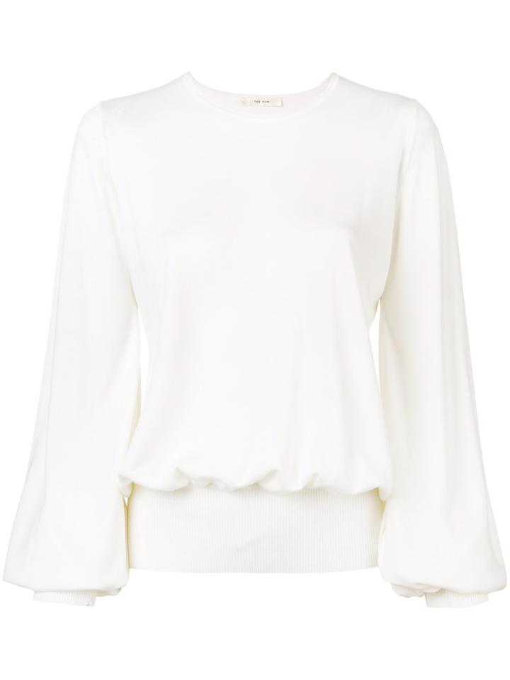The Row Bishop Sleeve Sweatshirt - White
