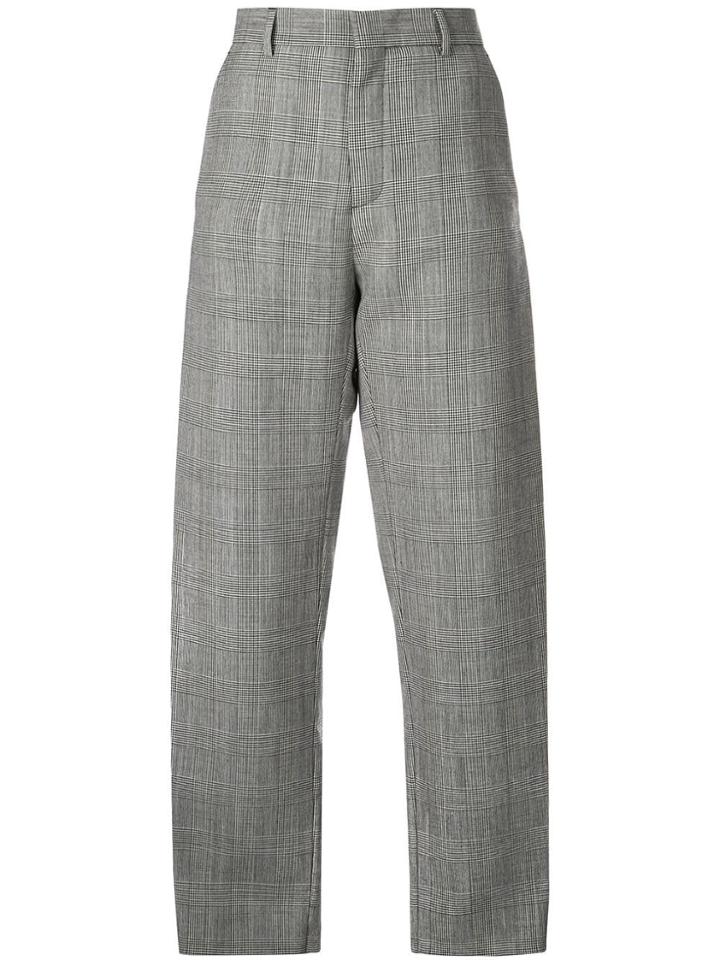 Y/project Check Tailored Trousers - Grey