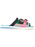 Kolor Multi-strap Slides - Blue