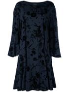 Dries Van Noten - Floral Velvet Smock Dress - Women - Cotton - M, Women's, Blue, Cotton