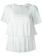 Sonia Rykiel Tiered Pleat Blouse - White