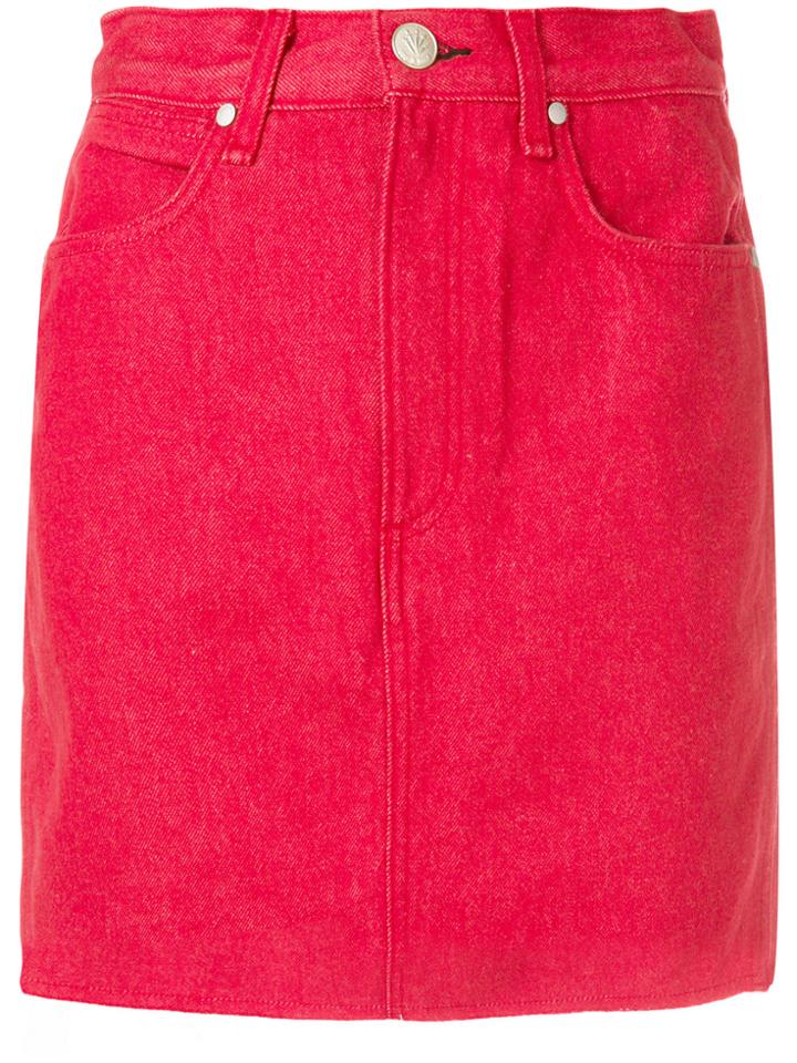 Rag & Bone /jean Short Fitted Skirt - Red