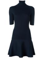 Michael Michael Kors Flared Rib Dress, Women's, Size: Xs, Blue, Nylon/viscose