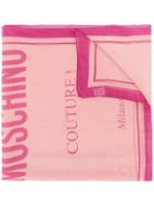 Moschino Printed Logo Scarf - Pink
