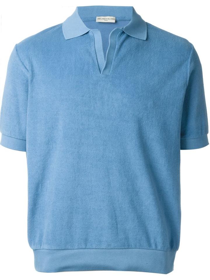 Melindagloss Jersey Polo Shirt, Men's, Size: M, Blue, Cotton
