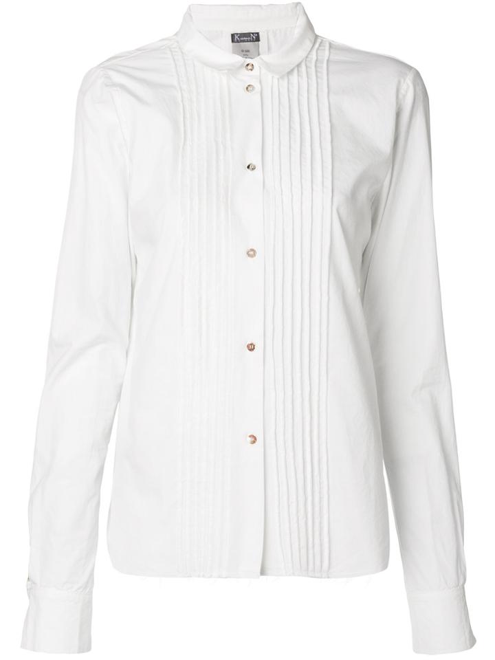 Kristensen Du Nord Pintuck Detail Long Sleeve Shirt - White