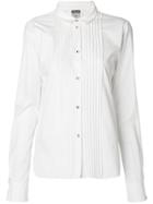 Kristensen Du Nord Pintuck Detail Long Sleeve Shirt - White
