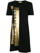 Versace Jeans Metallic Logo Dress - Black