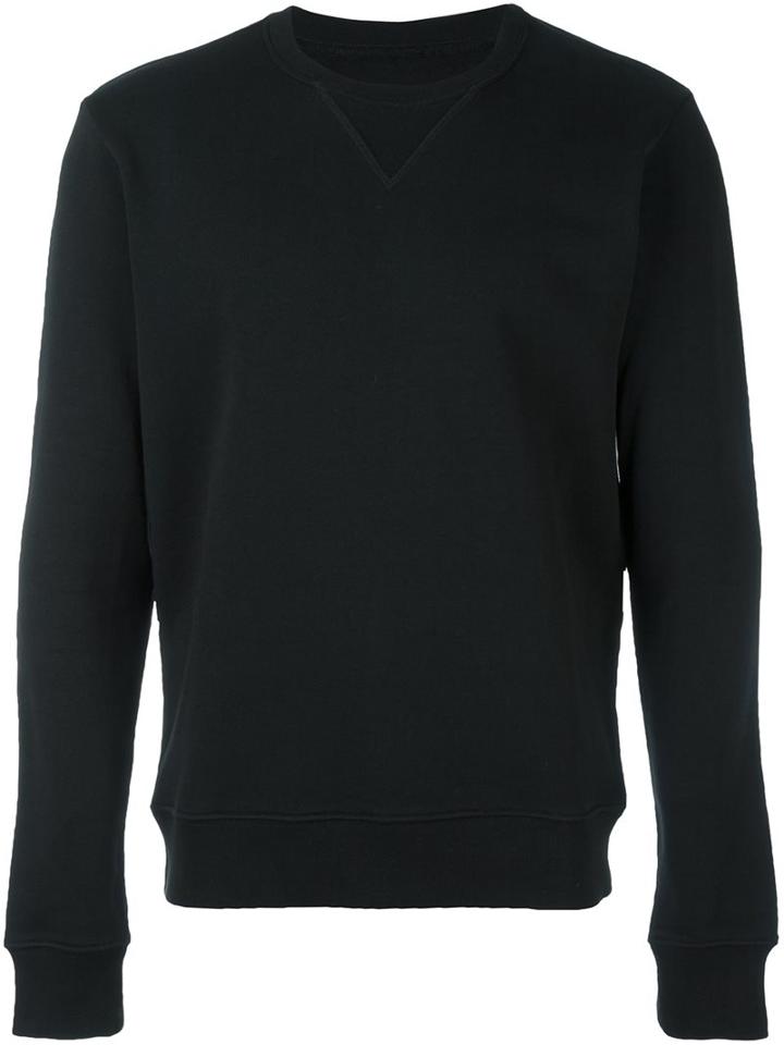 Maison Margiela Contrast Elbow Patch Sweatshirt, Men's, Size: 48, Black, Cotton/leather