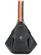 Manu Atelier Striped Handle Tote - Black