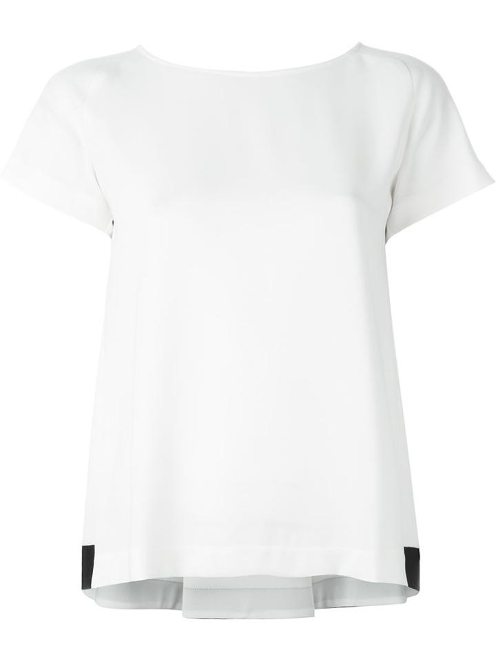 Alberto Biani Contrast Hem Boxy Blouse