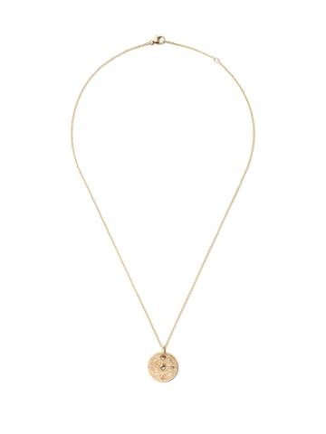 De Beers 18kt Yellow Gold Talisman Medal Diamond Small Necklace