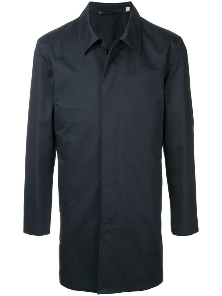 Gieves & Hawkes Straight-fit Concealed Coat - Blue