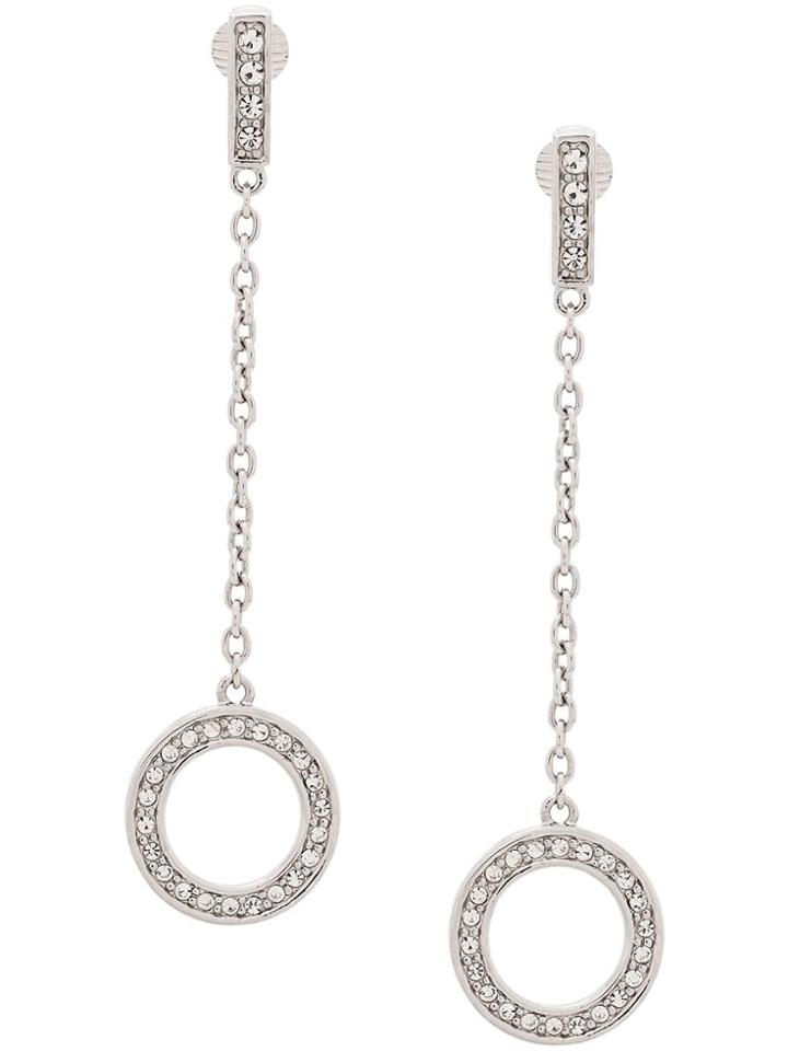 Susan Caplan Vintage 1980s Drop Earrings - Silver
