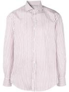 Brunello Cucinelli Striped Print Shirt - Red