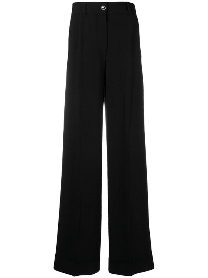 Pt01 High-waisted Palazzo Trousers - Black