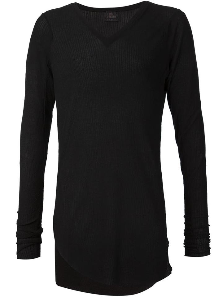 Lost And Found Asymmetric Hem V-neck Sweater