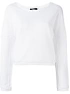Unconditional Stitching Detail Sweatshirt, Women's, Size: Medium, White, Cotton