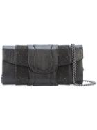 Khirma Eliazov Khirma X Swarovski Embellished Flap Clutch - Black