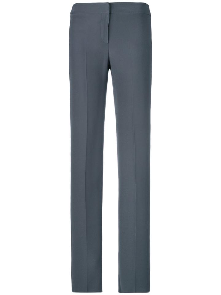 Straight Trousers - Women - Silk/acetate/cupro/viscose - 38, Grey, Silk/acetate/cupro/viscose, Armani Collezioni