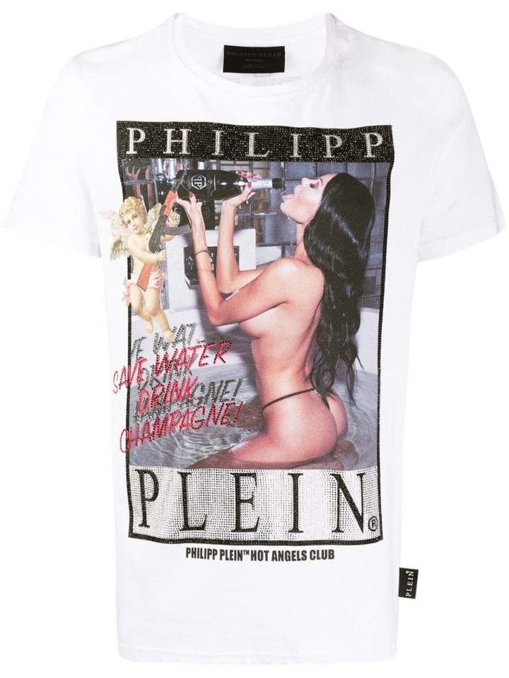 Philipp Plein Angel Print T-shirt - White