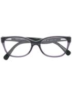 Dolce & Gabbana Oval Frame Glasses, Grey, Acetate