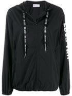 Red Valentino Zip Up Hooded Jacket - Black