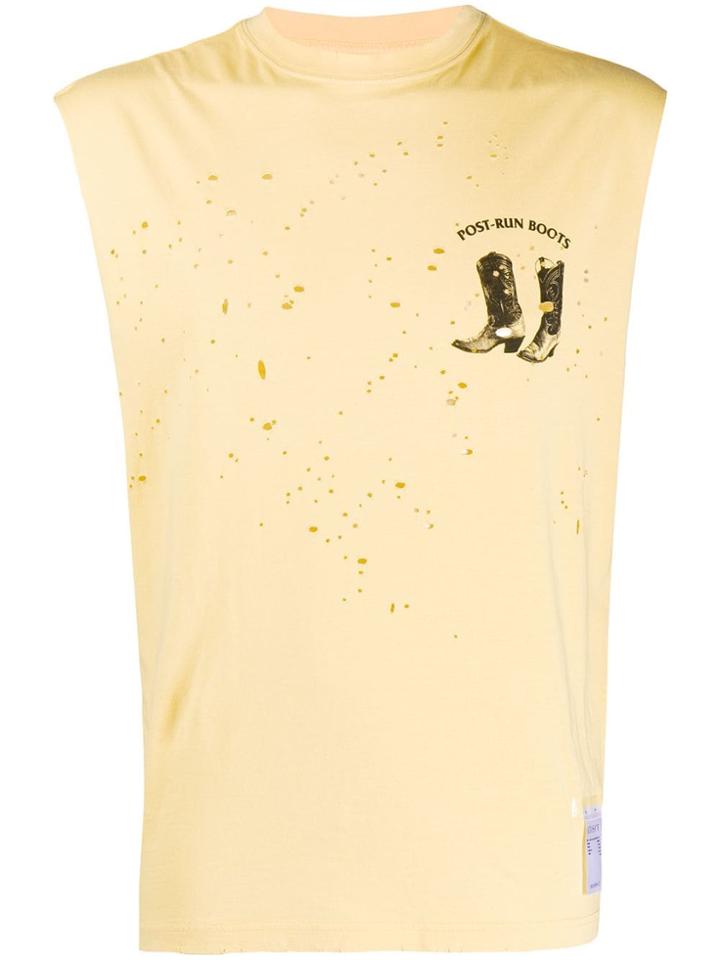 Satisfy 'post-run Boots' Print Vest - Yellow